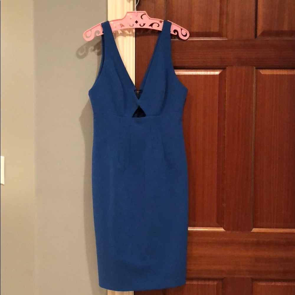 NWT Alice + Olivia peek-a-boo blue dress 6